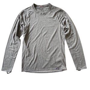PATAGONIA Capilene BaseLayer Top Mens XS Gray Thermal Weight Shirt Base Layer